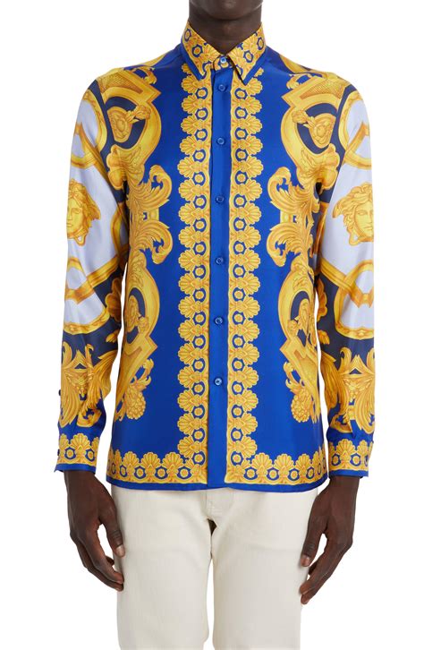 versace button up men